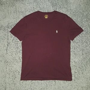 Ralph Lauren Polo custom slim fit maroon t shirt